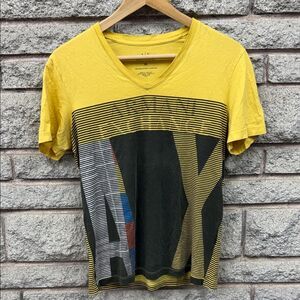 Armani Exchange Yellow Graphic Tee